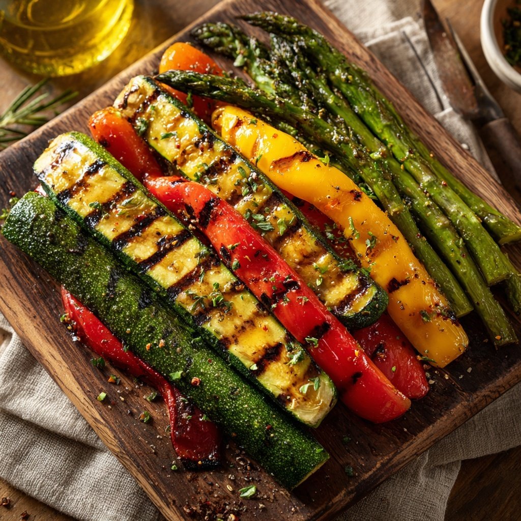Healthy Lemon Herb Grilled Veggies