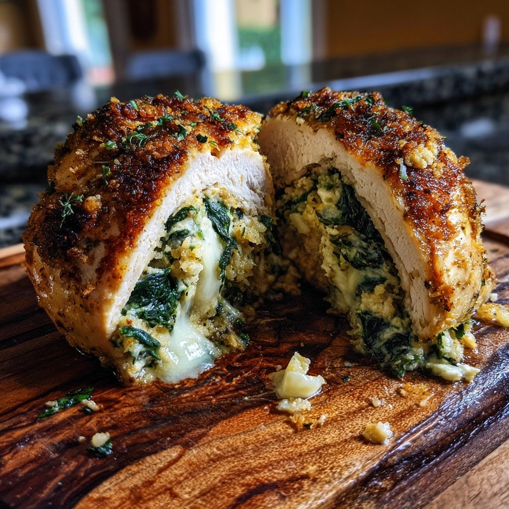Spinach and Quinoa Stuffed Chicken