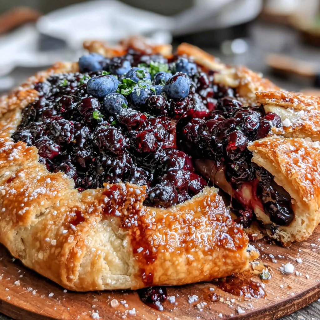 Lemon Curd & Blueberry Galette