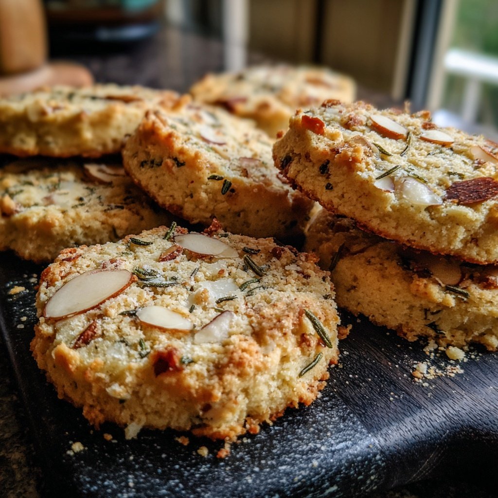 Rosemary Almond Shortbread Cookies