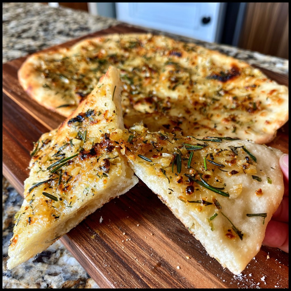Rustic Garlic Herb Flatbread
